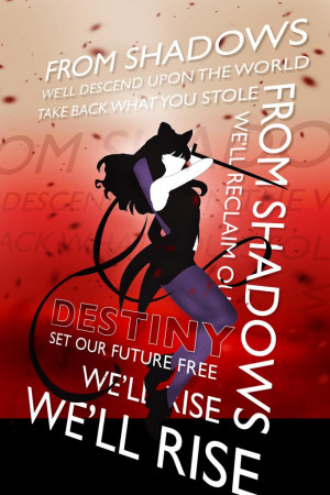 Rwby From Shadows Typography Poster