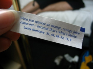 De grappigste quotes gevonden in Fortune Cookies