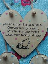 Winnie the Pooh Friendship Loved Quote heart plaque wooden Handmade #1 ...