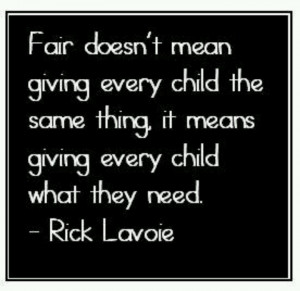 quote about fairness and the reality behind it!
