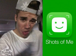 Justin Bieber Selfie App Shots