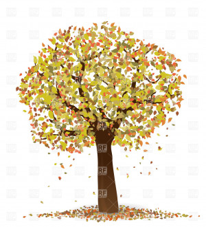 autumn tree vector clipart