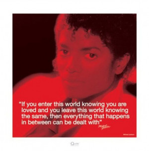 Michael Jackson Thriller Quote Motivational Poster 16 x 16 inches
