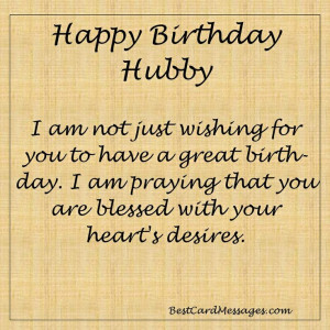 Husband Birthday Card Messages