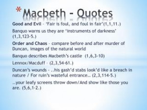 Macbeth - Quotes - Presentation
