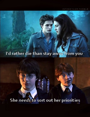 Harry Potter Vs. Twilight funny twilight and harry potter pictures