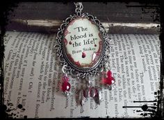 ... necklace fangs blood drops life quotes dracula quotes quotes necklaces