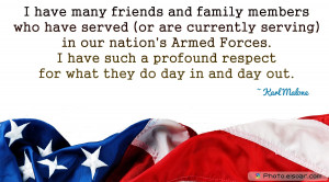 Armed Forces Day Quotes Armed forces quote by karl