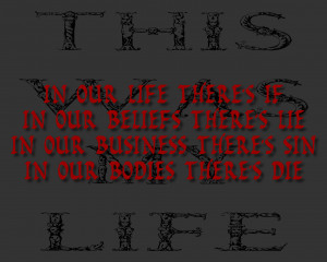 This Was My Life - Megadeth Song Lyric Quote in Text Image