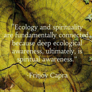 Ecology and spirituality are fundamentally connected, because deep ...