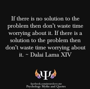 Dalai Lama on worrying