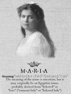 MARIA....Grand Duchess Maria Nikolaevna Romanova of Russia.A♥W More