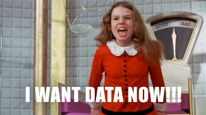 To quote Veruca Salt of Roald Dahl’s classic, “I want data and ...
