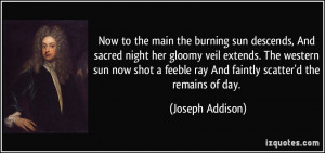 Now to the main the burning sun descends, And sacred night her gloomy ...