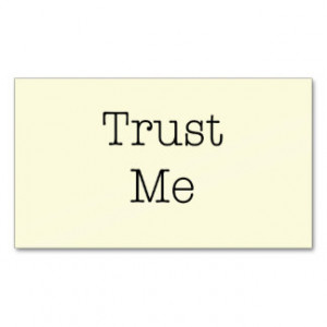 Trust Me Quotes Inspirational Faith Quote Business Card