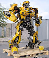 Transformer Bumblebee Made from Old Camaro parts