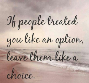 nobodys option and that's my choice!