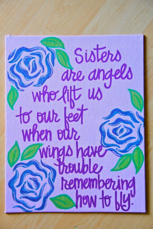 Sisters are angels... Canvas Painting 11