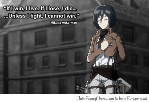 Epic quote from Mikasa