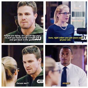 Arrow - Felicity, Oliver & Diggle #2.10 #Season2 #Olicity