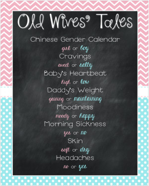 Old Wives Tale Gender Reveal Party