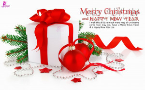 Christmas Gifts with Merry Xmas and Happy New Year Wishes with Quote ...