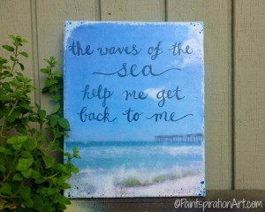 Inspirational Quote Art Canvas Beach Art 8x10 by Paintspiration, $49 ...
