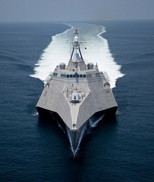 This image provided by the US Navy shows the littoral combat ship ...