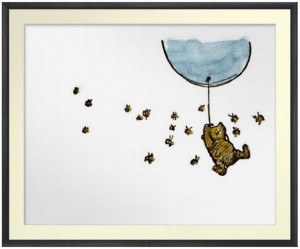 Classic WinniethePooh Print Poster Baby print by CloudsandWaters, $20 ...