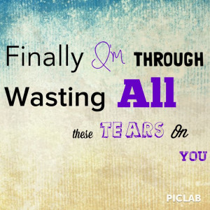 ... didn't give a damn about me! | Cassadee Ppoe - Wasting All These Tears