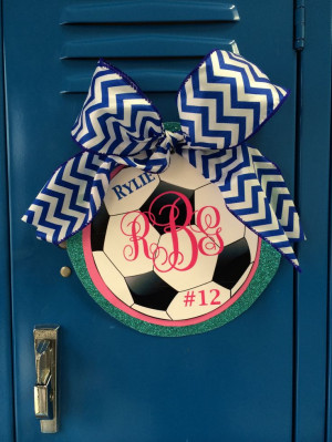 ... LOCKER name tag with Monogram for Soccer, basketball, volleyball, etc