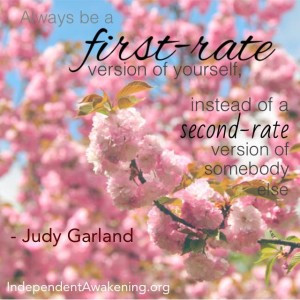 Be a first rate your - Judy Garland