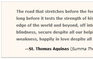 St. Thomas Aquinas quote from Today in Literature