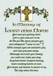 ... ://www.irish-gifts-blessings.com/personalized-bereavement-poems.html
