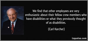 other employees are very enthusiastic about their fellow crew members ...