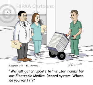 Cartoon-male-nurse-with-huge-book-says-its-an-update-to-user-manual ...
