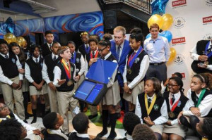 Staples worked with Ron Clark’s students (pictured above) and others ...