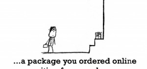 Happiness is, a package you ordered online.