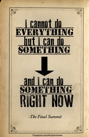 The time to do something is now.