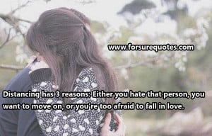 You are too afraid to fall in love