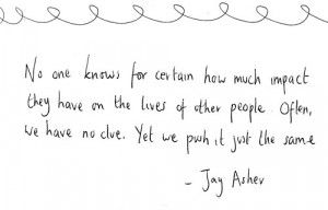 jay asher #13 reasons why