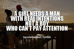Real man with real intentions
