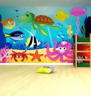 Wall Mural Ideas For Kids Under The Sea....
