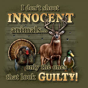 Home Mens T-Shirts Funny Hunting T-Shirts Innocent Animals