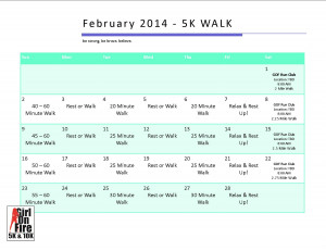 5k Training Calendars Walk Calendar picture