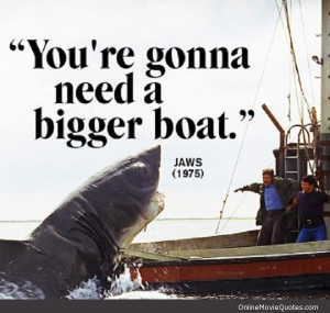 Quote from the 3 time Oscar winner Jaws (1975)
