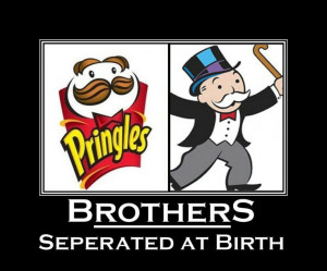 Pringles guy & Monopoly guy