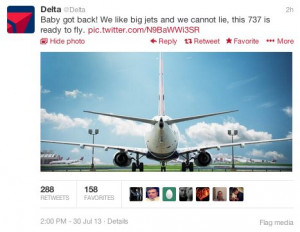 Delta Quoted Sir Mix-A-Lot's 'Baby Got Back' On Twitter Today