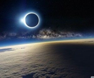 Solar Eclipse From Space Wallpaper