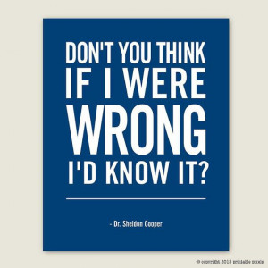 Big Bang Theory Funny Quote Art Printable by PrintablePixels